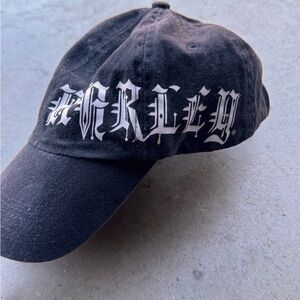 Black Harley Davidson Old English script Baseball Cap